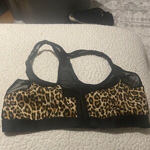 Leopard Print Mesh Bralette